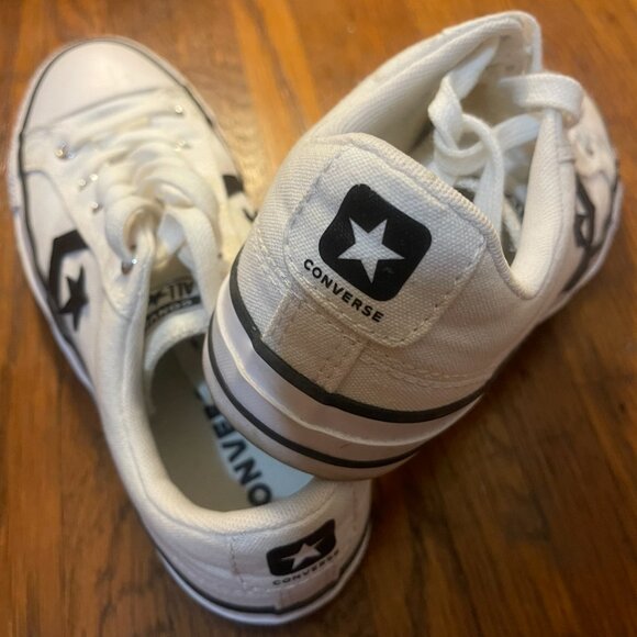 Converse Star Player Sneakers - White Sneakers - Canvas - Low Top Chuck Taylors - Picture 6 of 8
